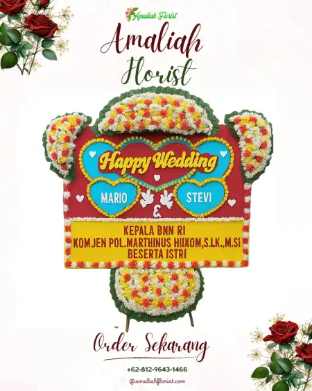 Papan Bunga Pernikahan Padang Merbau